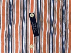 CHAPS Mens Striped Cotton /poly Dress Shirt Size M Easy Care New NWT