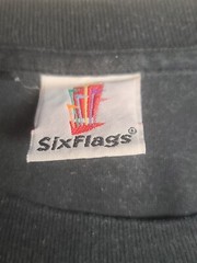 Six Flags T-Shirt XL BLACK WORN ONCE