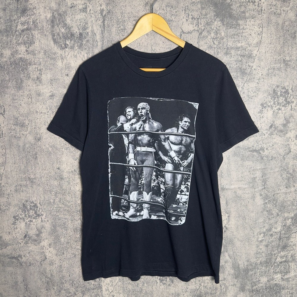 WWE Hulk Hogan New World Order Double-Sided Graphic Tee Black Size L