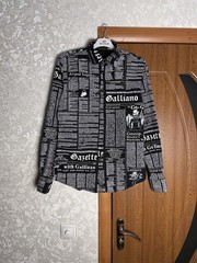 JOHN GALLIANO NEWSPAPER PRINT LONG SLEEVES SHIRT Size M
