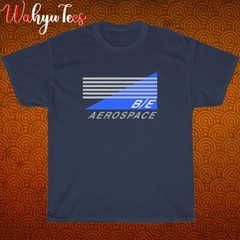 New BE Aerospace Logo Black/Navy/White Size S-5XL Unisex T-Shirt
