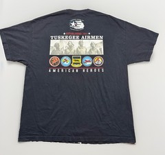 Vintage Big Boy Tuskegee Airmen 332nd Fighter Group Red Tails Tee Men’s 2X Black