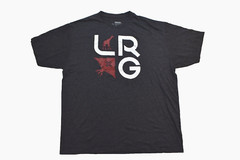 LRG Lifted Research Group Mens Charcoal Heather Stack Graphic Shirt New 2XL, 3XL