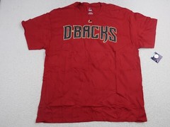 Majestic Men’s T Shirt Size XL Arizona Diamond Backs MLB Red Crew Neck Cotton