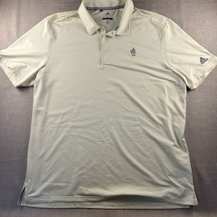 Adidas Golf Polo Shirt Pale Yellow Men’s XL Short Sleeve Atlanta Athletic Club