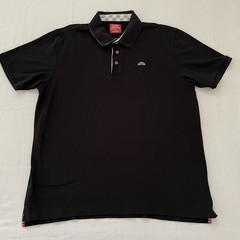 Sprayground Limited Edition Polo Shirt Black Shark Logo Mens XL Gray Check