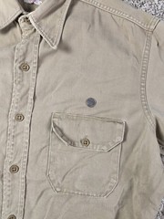 Vintage 30s 40s Carhartt Button Up Shirt Size M/L Union Made Heart Logo USA