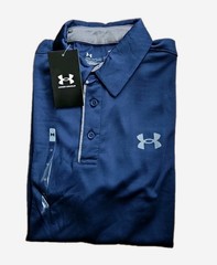Under Armour 1290140 Men’s UA Tech Performance Loose-Fit Golf Polo Shirt Navy M.