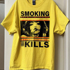 Smoking Kills Retro Manga Style Graphic T-Shirt S-3XL