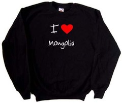 I Love Heart Mongolia Sweatshirt