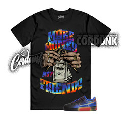 Air Force 1 Low Retro Heat Map Black Racer Blue T Shirt Match MM