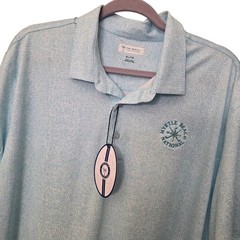 The Beach Collection ML75 Coral Fossil Polo Blue XL Myrtle Beach
