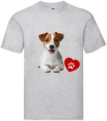 Jack Russell Dog Pet Heart Family Novelty T Shirt Various Colours And Sizes