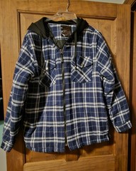 Large Quilted Flannel Shirt with hood