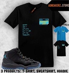Tee Shirt Matching AJ 11 Gamma Blue 2025 Match Sneaker Sneakerhead Badge T-Shirt
