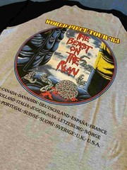 Iron Maiden Piece of Mind Tour 1983 Concert Raglan HEATHER/BLACK S to 3XL
