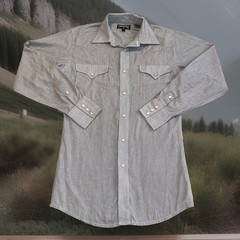 Panhandle Slim Western Pearl Snap Mens Button Down Size Small 14 1/2×33 #719