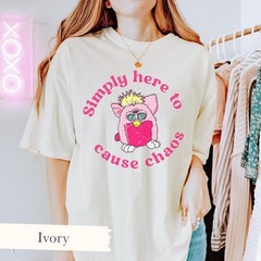 Furby Vintage Graphic Shirt Funny 90s Humor Tee Friend Gift