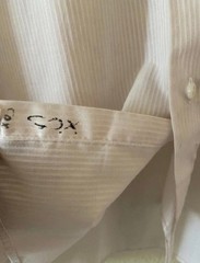 Vintage Christian Dior Plus de Coton Men’s Striped Button-Up Dress Shirt 16.5 34