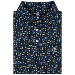 🔷 4-Way Stretch Rhoback The Old Fashioned Men Performance Polo Admiral Navy XL