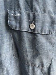 Vintage JC Penny Big Mac Men’s Blue Chambray Button-Up Long Sleeve L