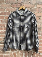 Knickerbocker NYC Men’s Shirt, Sz Small, Navy/Mocha Cotton Flannel, Portugal