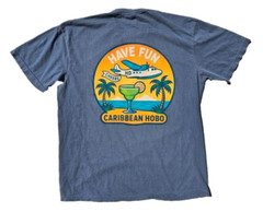 Caribbean Hobo Fun T-shirt key west island Florida Havana seaplane Margaritas