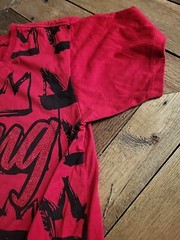 Crowned King shirt Rhinesone embellishments Victorious Size M Red