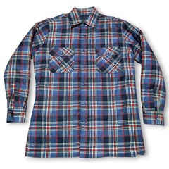 Vintage Country Touch Flannel Quilted Lined Red Blue Plaid Mens Size Medium New