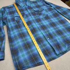 Dixxon Big Sur Flannel Shirt Mens 3XL Blue Plaid Pearl Snap Biker Western Casual