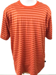 WP Weatherproof mens top size XL Performance short sleeve shirt orange stripe