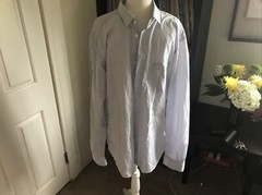 Barena Blue Striped Cotton Button Down Shirt XL Italy