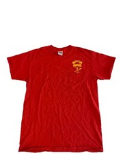 US Army Airborne Cobra T-Shirt Red Men’s Size M Veteran Military Pocket Tee