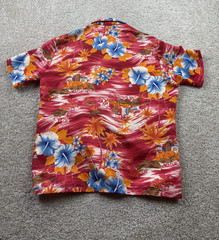 Vintage Mr. Jan Don Giovanni California Hawaiian Shirt L Floral Rayon Tiki Aloha