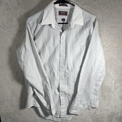 Vintage Arrow Dover Shirt Adult 16 34/35 Beige White Contrast Collar USA Men’s