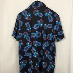 Birdie Bound Mens Polo Shirt M Black Neon Pineapple Modern Performance Utility