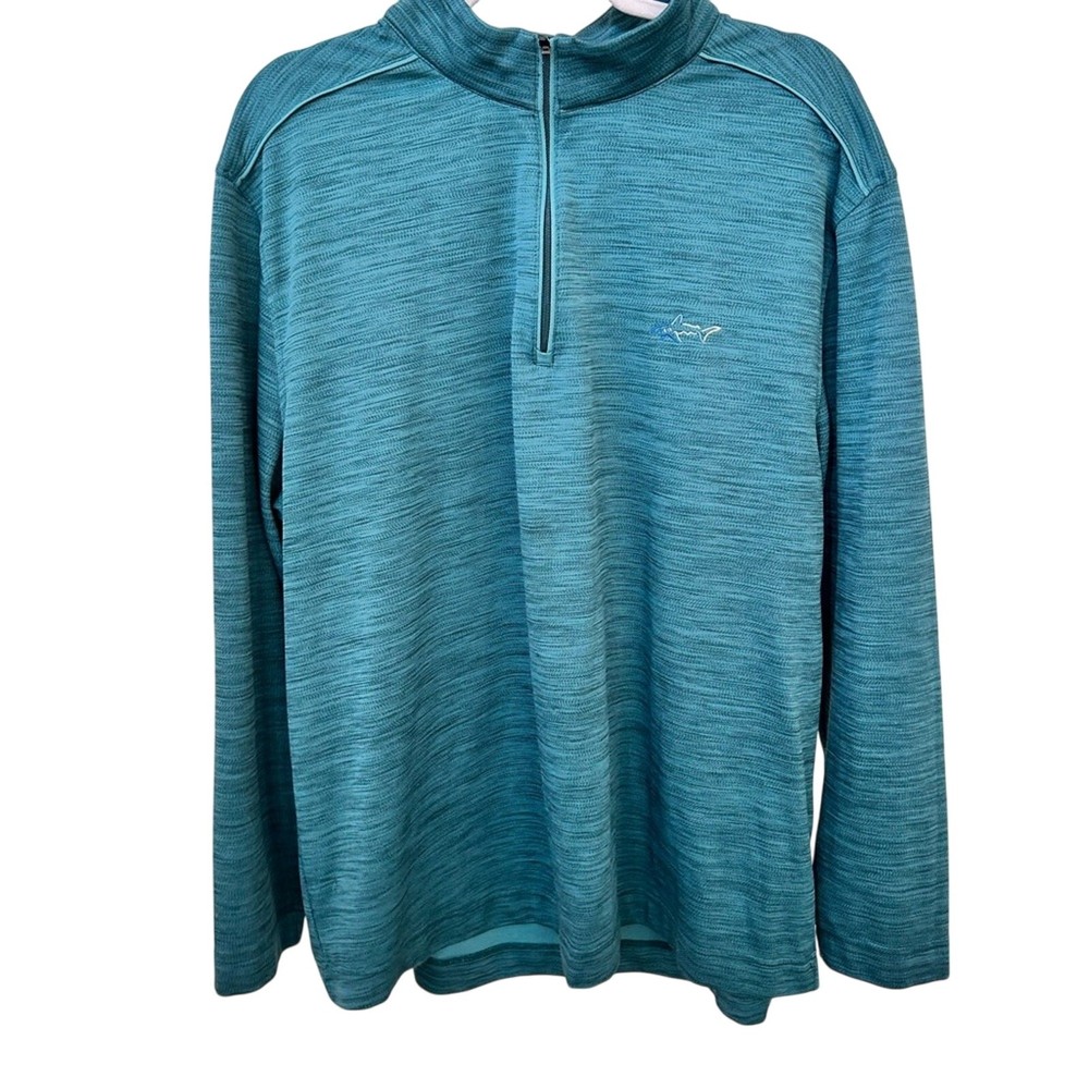 Greg Norman Active Golf Half Zip XL Teal High Neck Active Wear Outdoor