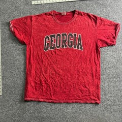 Colortone T-Shirt Mens Size XL Red Georgia Bulldogs Acid Wash Graphic Tee