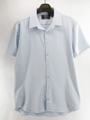 BYLT Premium Basics Executive Fit Shirt Mens XL Light Blue Tech Short Sleeve
