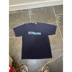 Starter Athletics Mens Large Navy Blue Graphic T-Shirt Cotton Short Sleeve Tee
