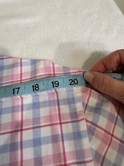TailorByrd XL knit blue pink white plaid button front Button down shirt EUC