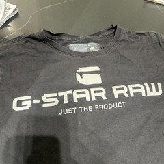 Vintage Raw G-Star T-Shirt Men’s Luxury Y2K Black Big Logo Tee Size M