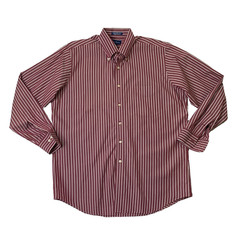 Vintage Paul Fredrick Shirt Men 16 Garnet Red White Imperial 100s Two Ply Cotton