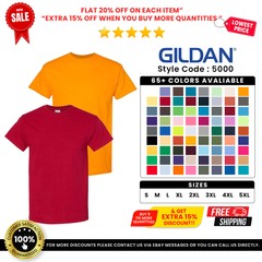 Gildan G500 Men’s Heavy Cotton Tee Short Sleeve Plain Solid Classic Fit T-Shirt