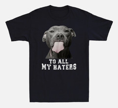 Pitbull To All My Haters Shirt Funny Pit Bull Dog Lover Gift Retro Men’s T-Shirt