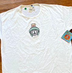 VTG Six Flags Marvin The Martian Looney Tunes T Shirt Men XL Extra Large 90s NEW