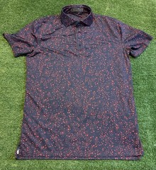 G Fore Polo mens small blue red constellation stars lightweight breathable tech