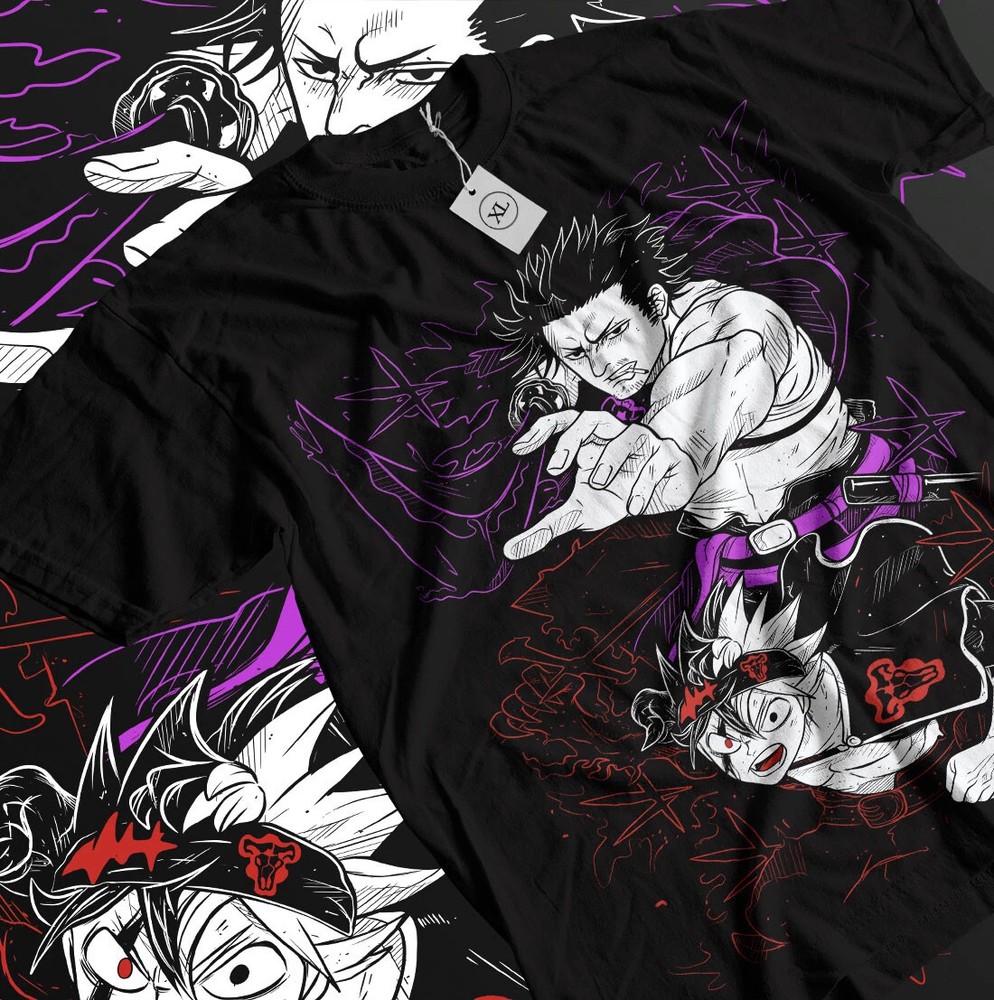 Black Clover Yami Sukehiro Asta Yuno T-shirt Girl Gifts Black Shirt