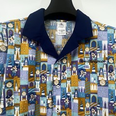 NEW Walt Disney World Shirt Adult Medium Blue 50th Anniversary Mickey Button Up
