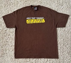 Y2K Top Heavy Funny Graphic T-Shirt Brown Men’s XL